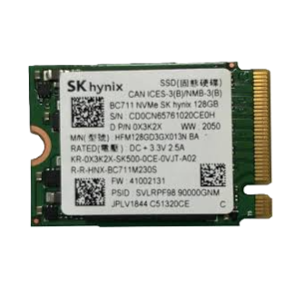 حافظه SSD SK Hynix 128GB مدل BC711 Nvme  - استوک