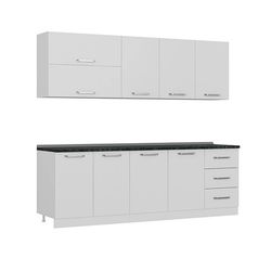 کابینت آشپزخانه فلفور کابینت مدل 240 cm مجموعه 6 عددی