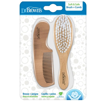 شانه و برس چوبی نوزاد دکتربراونز Dr.Browns