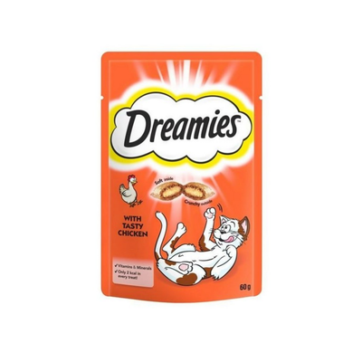 تشویقی بیسکوییتی گربه دریمیز با طعم مرغ Dreamies