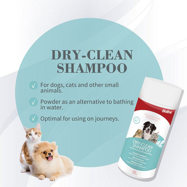 شامپو خشک سگ‌،گربه و جوندگان بایولاین / Bioline dry shampoo