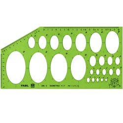 خط کش شابلون بیضی فابل 30 سانتی متر