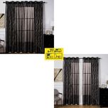 پرده تیکو دکو مدل تور فول امبرویدری کد 955 سایز 280*150 سانتیمتر مجموعه دو عددی