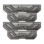 برچسب پارکابی خودرو شیپرس طرح پارکابی چرم کد SP011 مناسب برای ساینا بسته 4 عددی به همراه جاکلیدی