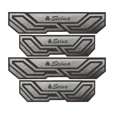 برچسب پارکابی خودرو شیپرس طرح پارکابی چرم کد SP011 مناسب برای ساینا بسته 4 عددی به همراه جاکلیدی