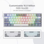 Keyoard Gaming REDRAGON K617 FIZZ Gray - White