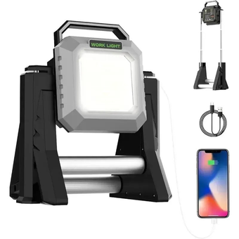 چراغ کمپینگ شارژی با پایه قابل تنظیم مدل 360 (Rechargeable Camping Light with Adjustable Base 360)