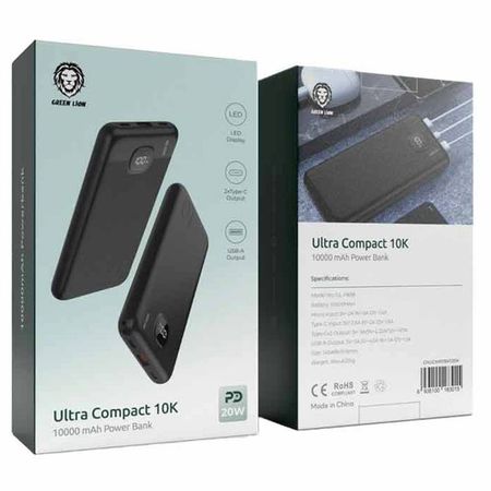 پاوربانک گرین لاین مدل Ultra Compact ظرفیت 10000 میلی‌آمپر ساعت