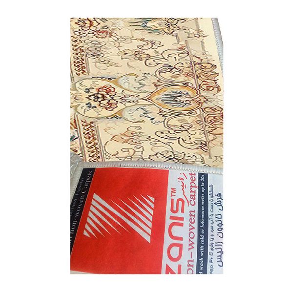 فرش ماشینی زانیس مدل 505 طرح علیا زمینه کرم
