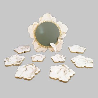 مجموعه ظروف هفت سین 9 پارچه مدل رزینی کد f223