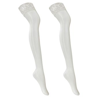 جوراب ساق بلند زنانه مدل 5347 رنگ سفید