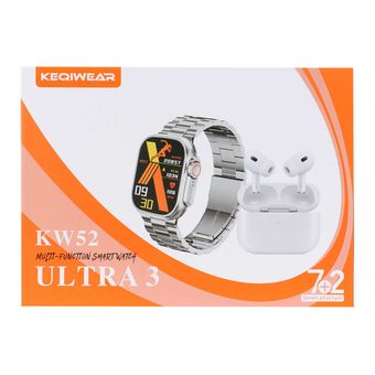 پک ساعت هوشمند KEQIWEAR مدل KW52 Ultra3 - مشکی