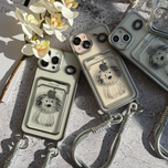 قاب Cute Dog جاکارتی با بند دستی / آیفون - سامسونگ / (کدC1871)MO