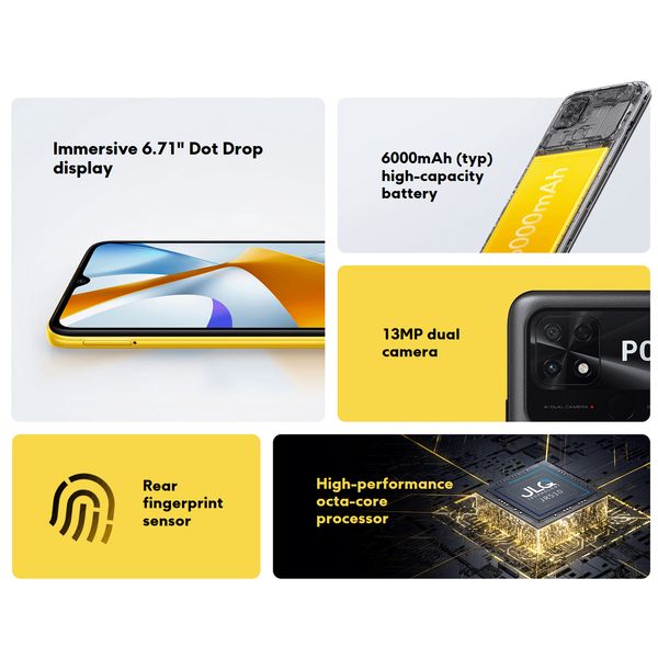 گوشی موبایل شیائومی مدل Poco C40 دو سیم کارت ظرفیت 32 گیگابایت و رم 3 گیگابایت- گلوبال