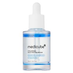 سرم آبرسان و جوانساز پوست مدیکیوب مدل Hyaluronic Multi Peptide مناسب برای انواع پوست حجم 30 میلی‌لیتر