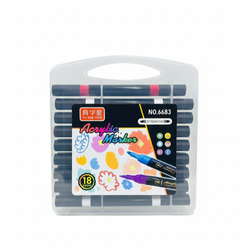 ماژیک حرفه ای اکرلیک orginal مدل دو سر مجموعه 18 عددی