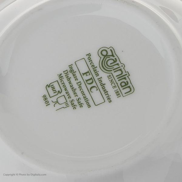 سرویس غذاخوری 28 پارچه چینی زرین ایران مدل ایتالیا اف سپیدار کد 0128 درجه یک