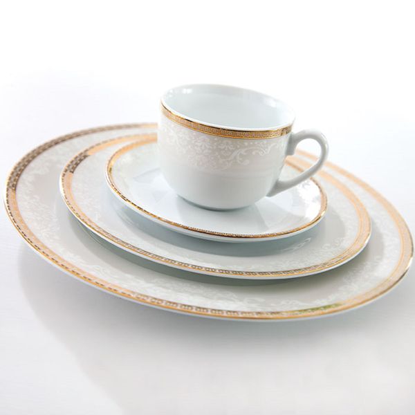 سرویس غذاخوری 102 پارچه چینی زرین ایران مدل ایتالیا اف ریوا درجه عالی