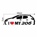 برچسب بدنه خودرو ماتریسیو طرح My 206 کد M48