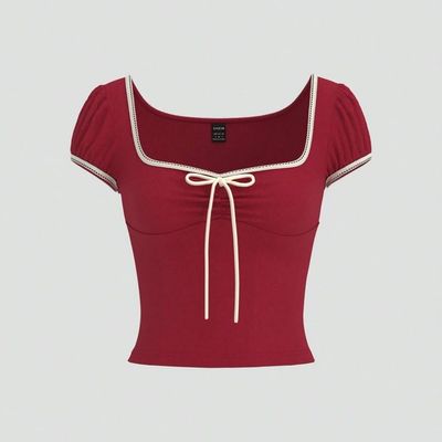 کراپ دو رنگ پاپیونی