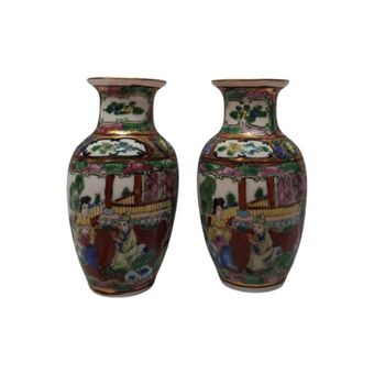 گلدان چینی مدل گل مرغی طرح مینیاتوری کد CHINA 1 بسته 2 عددی