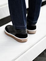 کفش کژوال چرم طبیعی مشکی sho279