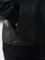کاپـشن چرم طبیعی مشکی j151