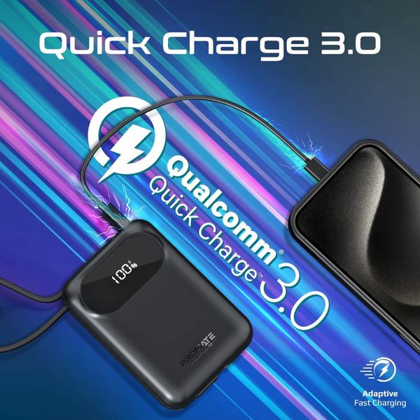 پاوربانک پرومیت مدل POWERPOD-20.BLK ظرفیت 20000 میلیآمپرساعت با گارانتی شرکتی