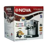 اسپرسوساز 1700 میلیلیتری نوا مدل NOVA NCM-128EXPS، مناسب تهیه اسپرسو، کافه لاته، موکا، کاپوچینو و ماکیاتو، دارای 1 عدد نازل قهو