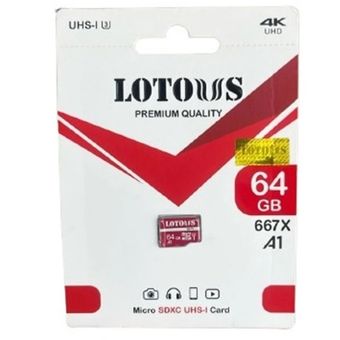 کارت حافظه لوتوس مدل A1 کلاس 10 استاندارد UHS-I سرعت 667X ظرفیت 64 گیگابایت