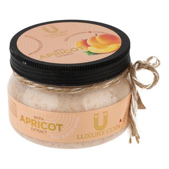 ماسک اسکراب صورت و بدن لاکچری کوین زردآلو برای انواع پوست