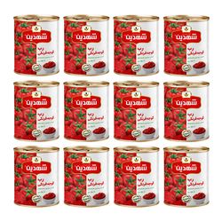کنسرو رب گوجه فرنگی شهدین - 800 گرم بسته 12 عددی