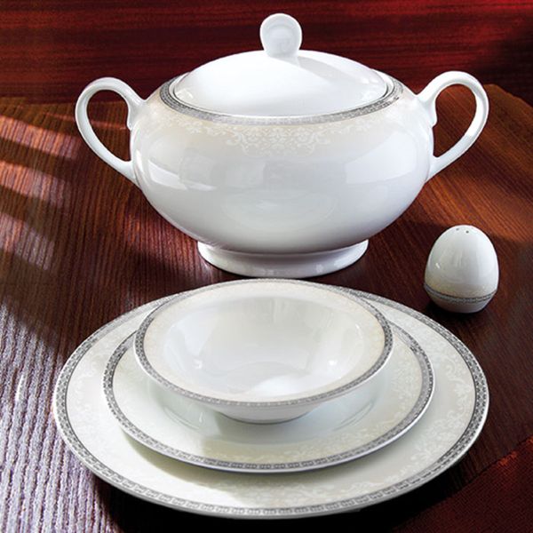 سرویس غذاخوری 102 پارچه چینی زرین ایران مدل ایتالیا اف ریوا درجه عالی