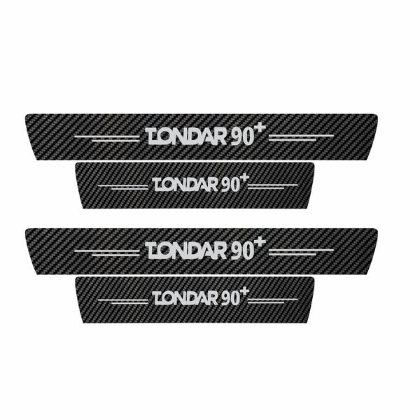 برچسب پارکابی خودرو سولگی مدل کربن کد J62 مناسب برای تندر 90 بسته 4 عددی