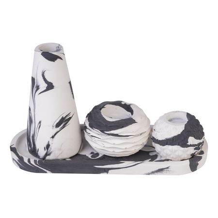 دکوری مدل ست رومیزی بتنی 021 مجموعه 4 عددی