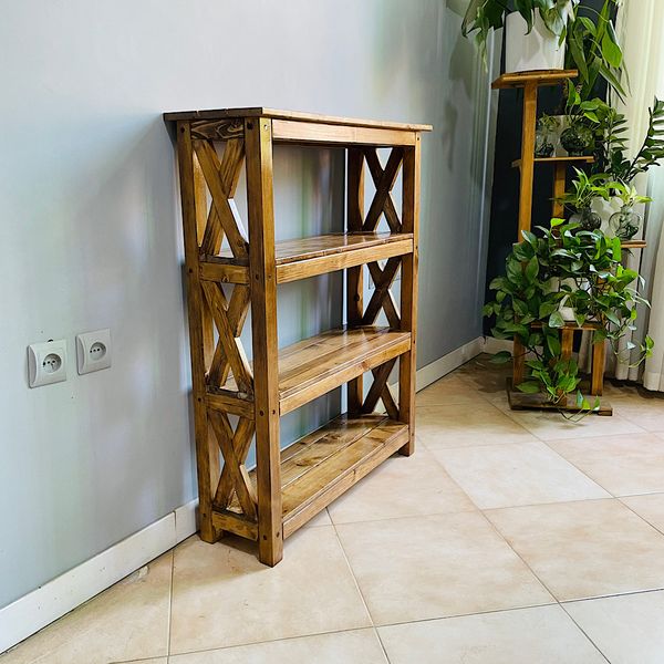 کتابخانه روستیک دکور مدل KN400