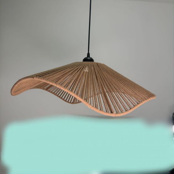 لوستر بافتنی مدل دفرمه مکرومه کد 60