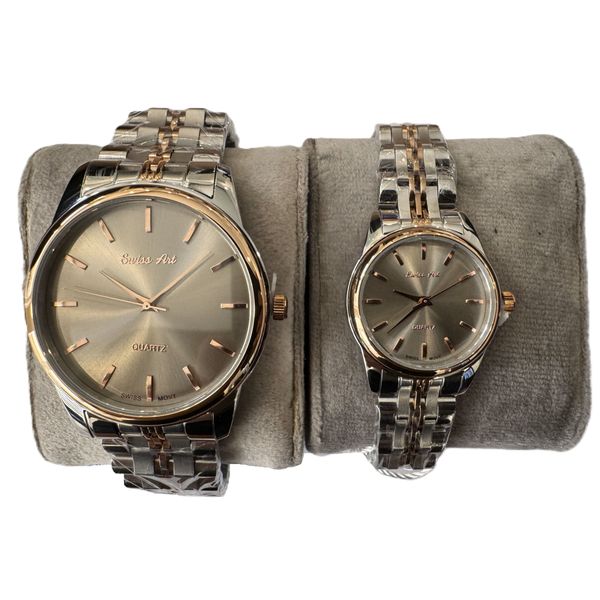 ست ساعت مچی عقربهای کوارتز زنانه و مردانه سوئیس آرت مدل ANT182-183SR1613