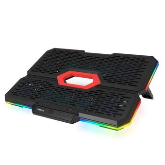 پایه خنک کننده  لپ تاپ گیمینگ دارای پورت USB-C هترون مدل HCP138 مناسب تا لپ تاپ 17.3 اینچ