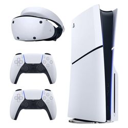 کنسول بازی سونی مدل PlayStation 5 Slim ظرفیت 1 ترابایت ریجن 2016A اروپا به همراه دسته اضافی و هدست VR2