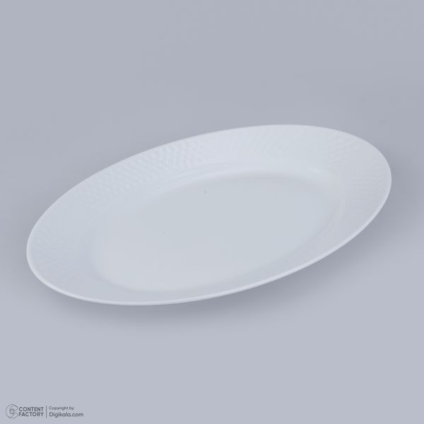 سرویس غذاخوری 28 پارچه چینی زرین ایران سری رادیانس مدل سفید درجه یک