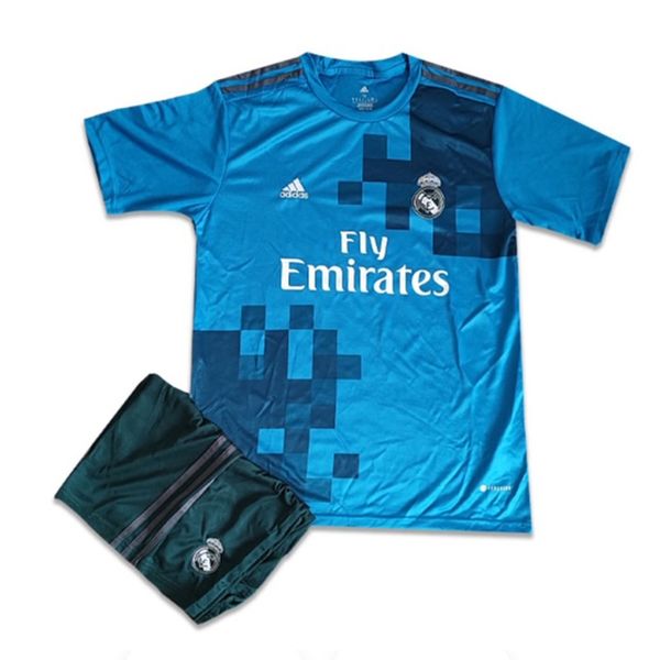 ست تی شرت و شلوارک ورزشی مردانه مدل رئال مادرید Away 2018