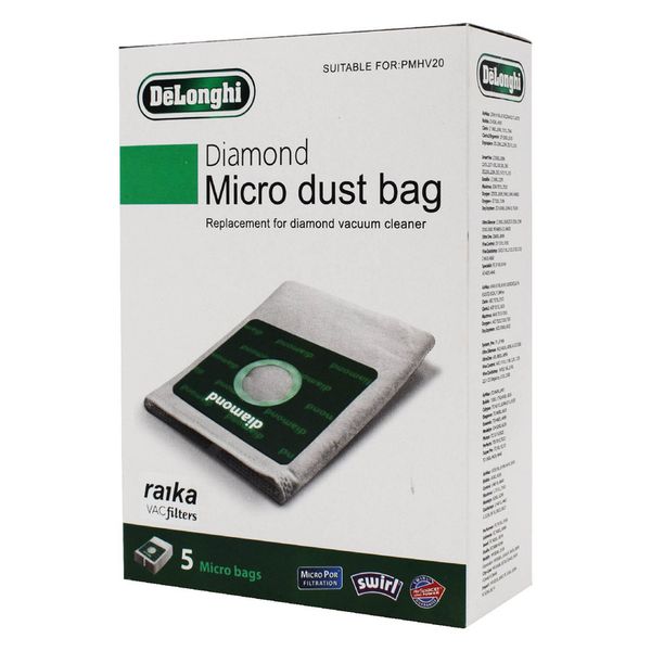 پاکت جاروبرقی دیاموند و دلونگی بسته 5 عددی