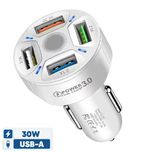 شارژر فندکی 30 وات چهار پورت مدل BK-360
