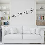 استیکر چوبی طرح پرنده مجموعه 4 عددی