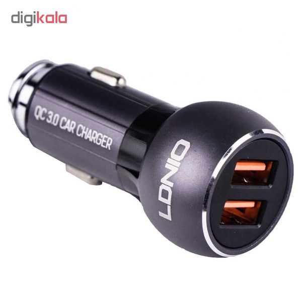 شارژر فندکی الدینیو مدل C503Q همراه با کابل Type-c