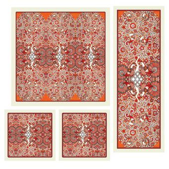 ست رومیزی 4 تکه برند رومیزی باز مدل 54545