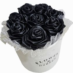 باکس گل مصنوعی مدل گل رز روبانی