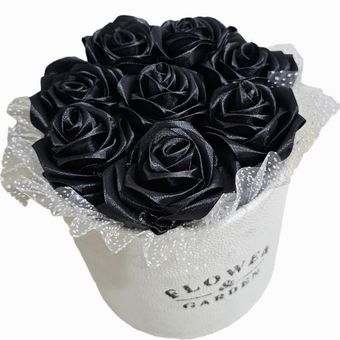 باکس گل مصنوعی مدل گل رز روبانی