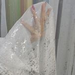 پرده تیکو دکو مدل حریر ژورژت طلاکوب سایز 300x280 سانتیمتر